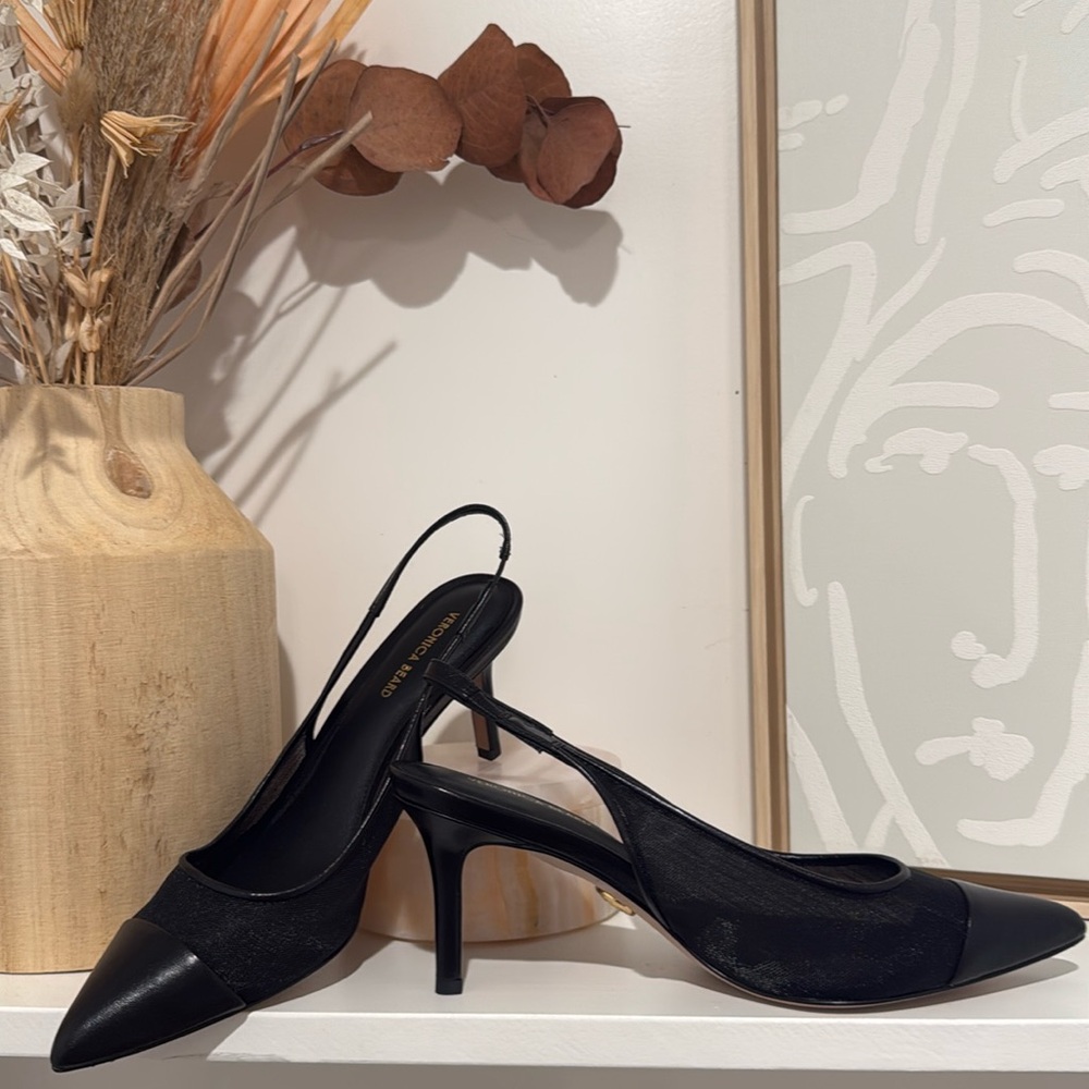 New Veronica Beard black slingback pumps Size 7.5